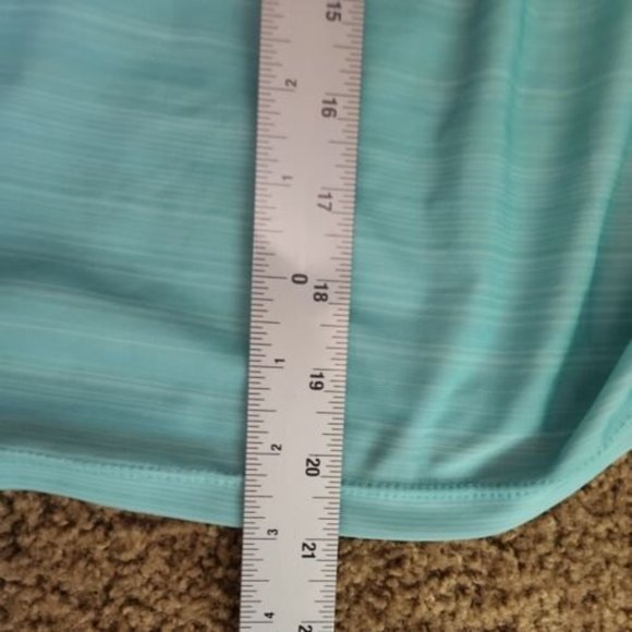 She Show Double Yoga Tank Top Swim Top Swim‎ Top S animal print aqua racer back - Picture 7 of 11